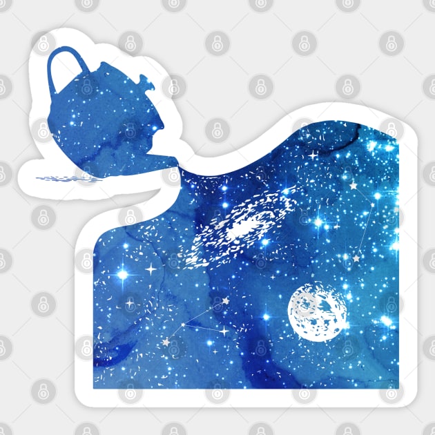 Tea-riffic Galaxy Sticker by Nataliatcha23